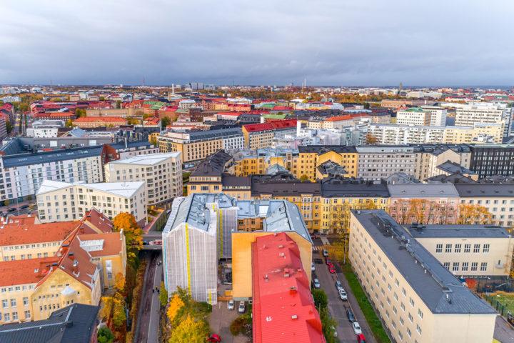 Näkymää Helsingin kattojen yltä