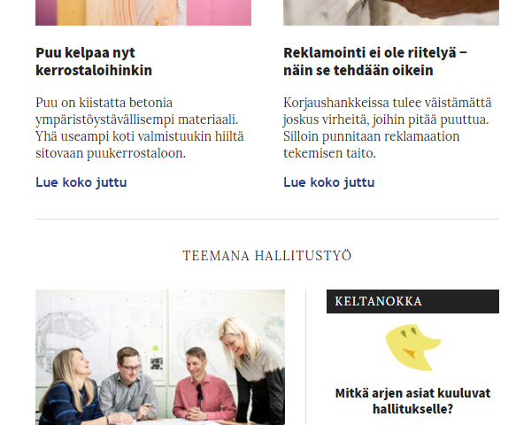 Kotitalon uutiskirje kertoo taloyhtiöasumisen ajankohtaisimmat asiat.