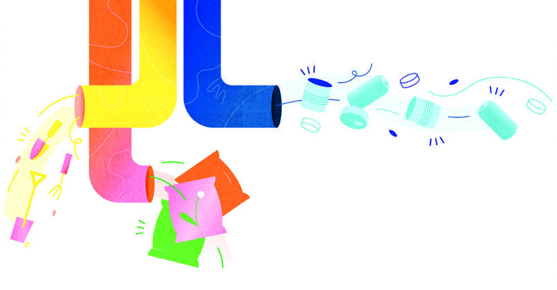 kuva jätteiden lajittelusta